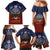 American Samoa Fautasi Family Matching Mermaid Dress and Hawaiian Shirt Pago Pago Aeto and Iseula o le Moana of Fagatogo Red-Blue - Polynesian Pride