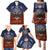 American Samoa Fautasi Family Matching Puletasi and Hawaiian Shirt Pago Pago Aeto and Iseula o le Moana of Fagatogo Red-Blue - Polynesian Pride