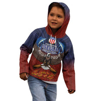 American Samoa Fautasi Kid Hoodie Pago Pago Aeto and Iseula o le Moana of Fagatogo Red-Blue - Polynesian Pride