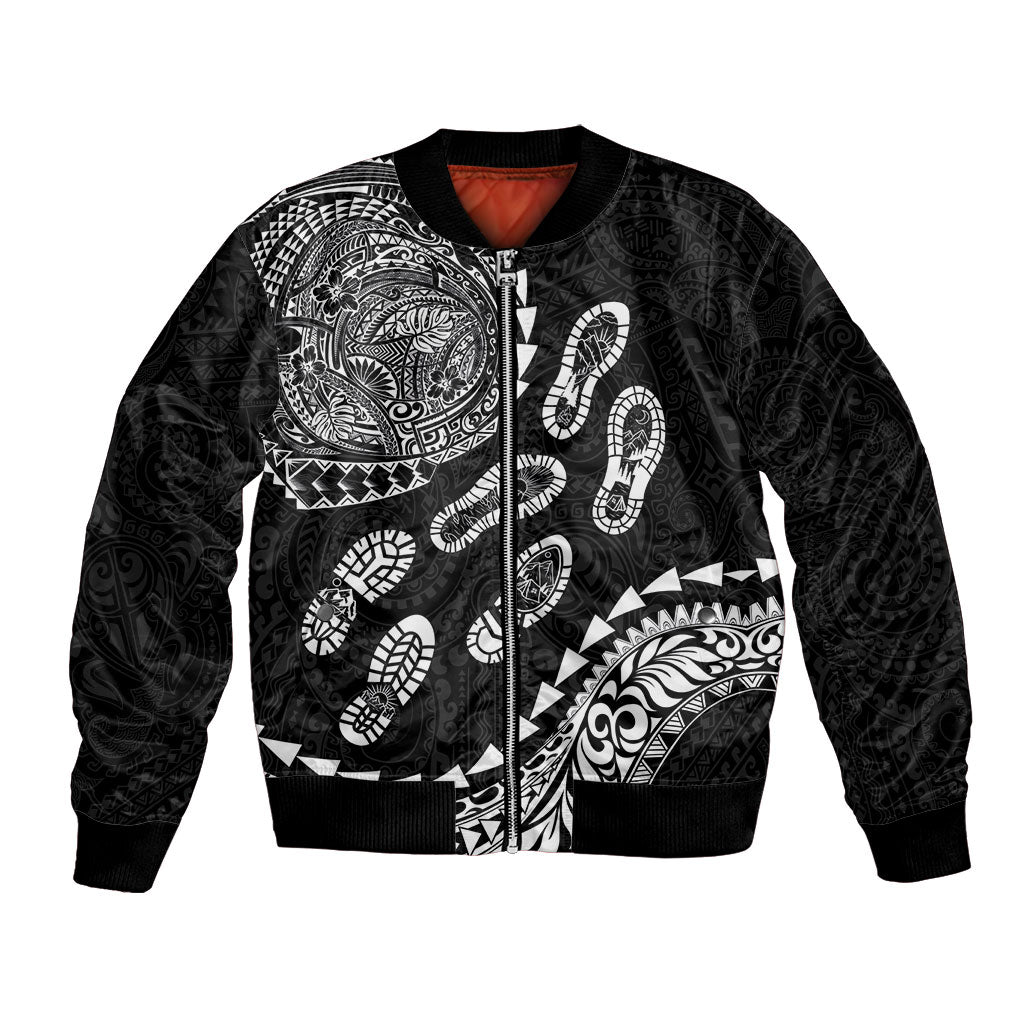 Hawaii Running Bomber Jacket Polynesian Tribal Tattoo