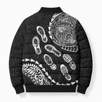 Hawaii Running Bomber Puffer Jacket Polynesian Tribal Tattoo