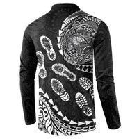 Hawaii Running Button Sweatshirt Polynesian Tribal Tattoo