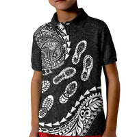 Hawaii Running Kid Polo Shirt Polynesian Tribal Tattoo