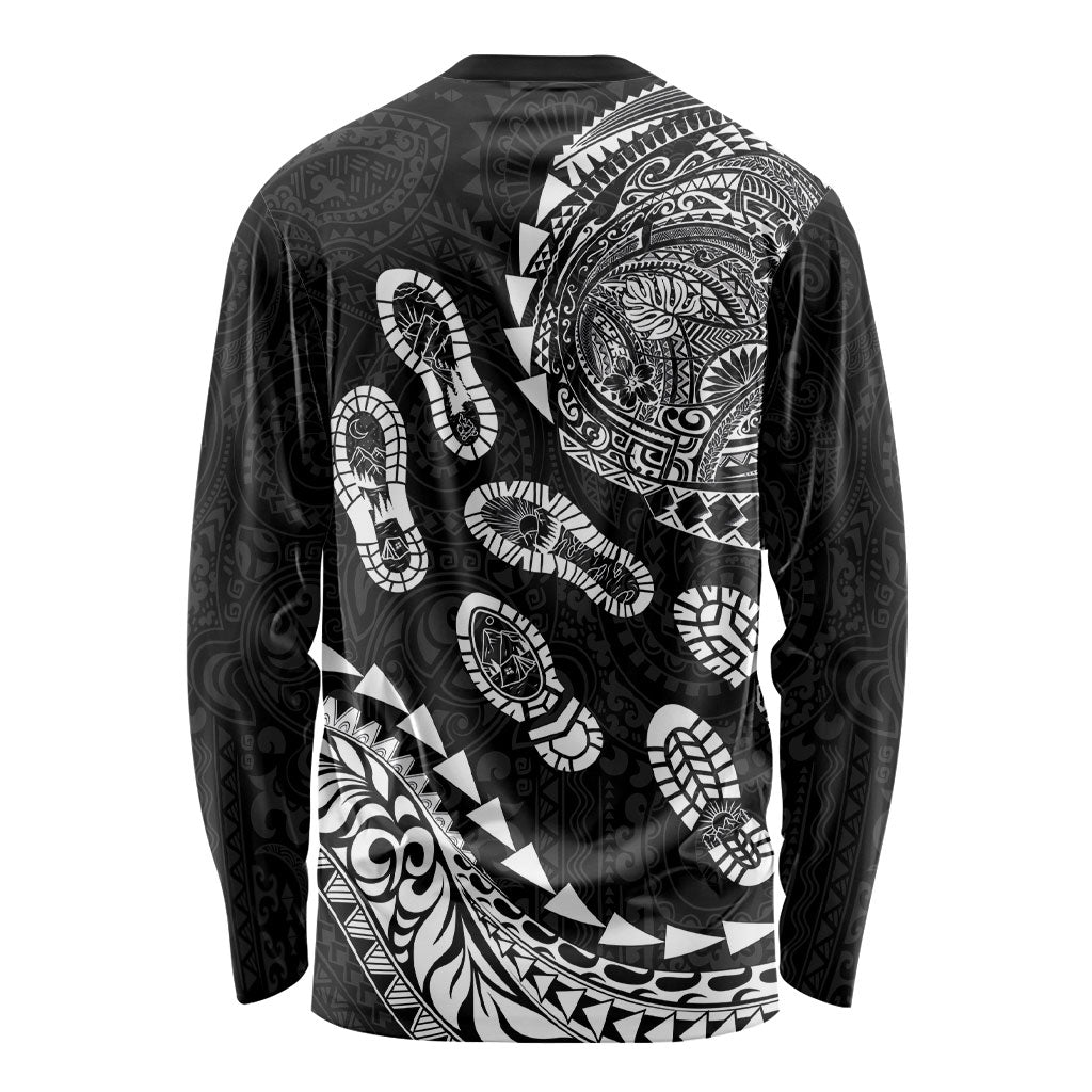 Hawaii Running Long Sleeve Shirt Polynesian Tribal Tattoo