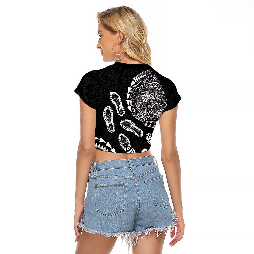 Hawaii Running Raglan Cropped T Shirt Polynesian Tribal Tattoo