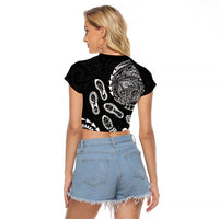 Hawaii Running Raglan Cropped T Shirt Polynesian Tribal Tattoo