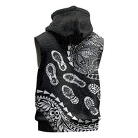 Hawaii Running Sleeveless Hoodie Polynesian Tribal Tattoo