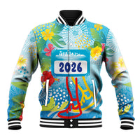 Personalized Hawaii Marathon Baseball Jacket Polynesian Motif Tropical Style