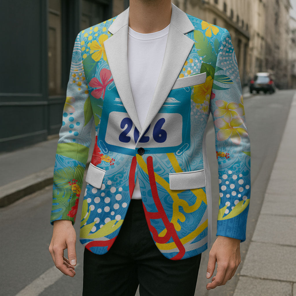 Personalized Hawaii Marathon Blazer Polynesian Motif Tropical Style