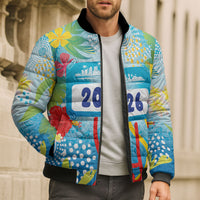 Personalized Hawaii Marathon Bomber Puffer Jacket Polynesian Motif Tropical Style