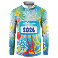 Personalized Hawaii Marathon Button Sweatshirt Polynesian Motif Tropical Style