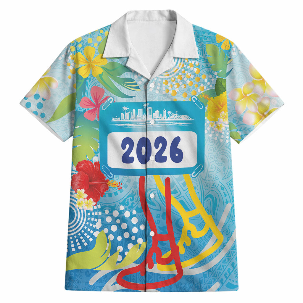 Personalized Hawaii Marathon Hawaiian Shirt Polynesian Motif Tropical Style