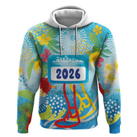 Personalized Hawaii Marathon Hoodie Polynesian Motif Tropical Style