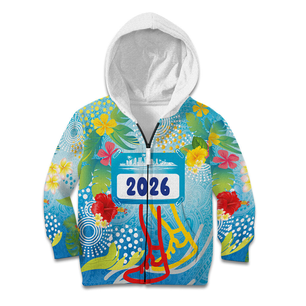 Personalized Hawaii Marathon Kid Hoodie Polynesian Motif Tropical Style