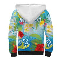 Personalized Hawaii Marathon Sherpa Hoodie Polynesian Motif Tropical Style