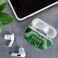 Hawaii Rainbow Warriors AirPods Case Polynesian Motif Green Color
