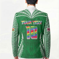 Custom Hawaii Rainbow Warriors Blazer Polynesian Motif Green Color