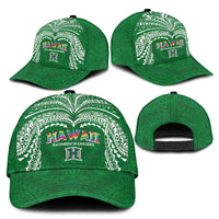 Hawaii Rainbow Warriors Classic Cap Polynesian Motif Green Color