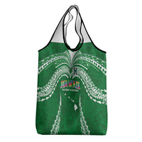 Hawaii Rainbow Warriors Grocery Bag Polynesian Motif Green Color