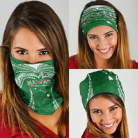 Hawaii Rainbow Warriors Neck Gaiter Polynesian Motif Green Color