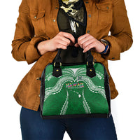Hawaii Rainbow Warriors Shoulder Handbag Polynesian Motif Green Color