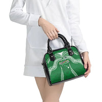 Hawaii Rainbow Warriors Shoulder Handbag Polynesian Motif Green Color
