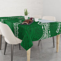 Hawaii Rainbow Warriors Tablecloth Polynesian Motif Green Color
