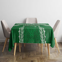 Hawaii Rainbow Warriors Tablecloth Polynesian Motif Green Color
