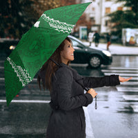 Hawaii Rainbow Warriors Umbrella Polynesian Motif Green Color