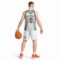 Custom Hawaii Rainbow Warriors Basketball Jersey Polynesian Motif White Color