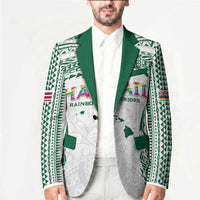 Custom Hawaii Rainbow Warriors Blazer Polynesian Motif White Color