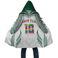 Custom Hawaii Rainbow Warriors Cloak Polynesian Motif White Color