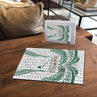 Hawaii Rainbow Warriors Puzzle Polynesian Motif White Color