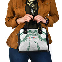 Hawaii Rainbow Warriors Shoulder Handbag Polynesian Motif White Color