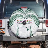 Hawaii Rainbow Warriors Spare Tire Cover Polynesian Motif White Color