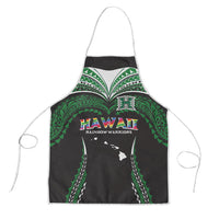 Hawaii Rainbow Warriors Apron Polynesian Motif Black Color