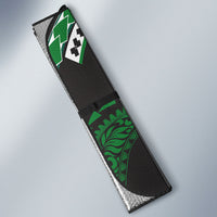 Hawaii Rainbow Warriors Auto Sun Shade Polynesian Motif Black Color