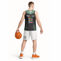 Custom Hawaii Rainbow Warriors Basketball Jersey Polynesian Motif Black Color