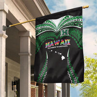 Hawaii Rainbow Warriors Garden Flag Polynesian Motif Black Color
