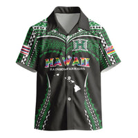 Custom Hawaii Rainbow Warriors Kid Hawaiian Shirt Polynesian Motif Black Color