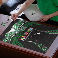 Hawaii Rainbow Warriors Puzzle Polynesian Motif Black Color