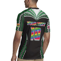 Custom Hawaii Rainbow Warriors Rugby Jersey Polynesian Motif Black Color