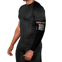 Custom Hawaii Rainbow Warriors Arm Sleeves Polynesian Motif Special Edition Rainbow Gradient