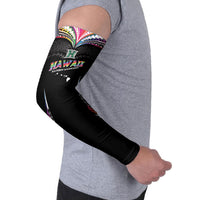 Custom Hawaii Rainbow Warriors Arm Sleeves Polynesian Motif Special Edition Rainbow Gradient