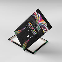 Hawaii Rainbow Warriors Canvas Wall Art Polynesian Motif Special Edition Rainbow Gradient
