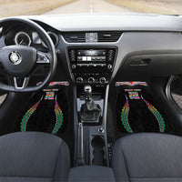 Custom Hawaii Rainbow Warriors Car Mats Polynesian Motif Special Edition Rainbow Gradient