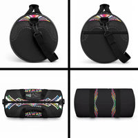 Hawaii Rainbow Warriors Duffle Bag Polynesian Motif Special Edition Rainbow Gradient