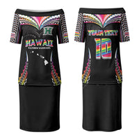 Custom Hawaii Rainbow Warriors Family Matching Puletasi and Hawaiian Shirt Polynesian Motif Special Edition Rainbow Gradient