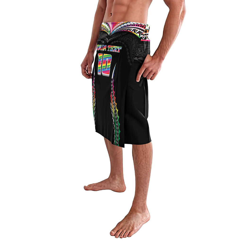 Custom Hawaii Rainbow Warriors Lavalava Polynesian Motif Special Edition Rainbow Gradient