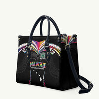 Hawaii Rainbow Warriors Leather Bag Polynesian Motif Special Edition Rainbow Gradient